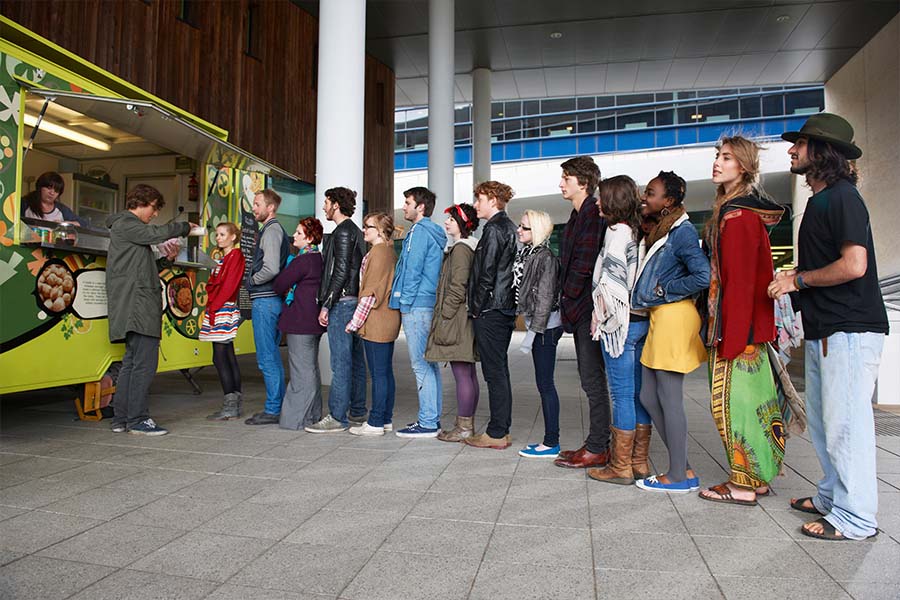 Successful marketing has customers lining up!